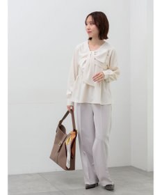 Te chichi リボンディテールペプラムブラウス