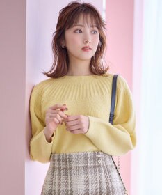 ANY SIS L 【洗える】ソフトタッチ求心 ニット