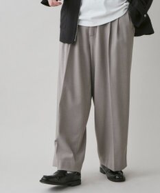 WEGO 起毛TR ワイドストレートスラックス