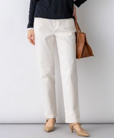 23区 L 23区DENIM ストレートフィット デニムパンツ ホワイト系