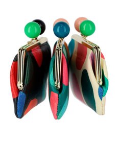 tsumori chisato CARRY カラフルズームドット がま口 小銭入れ