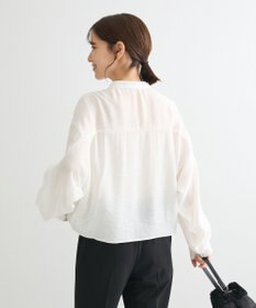 Green Parks シアーフリルショート丈ブラウス