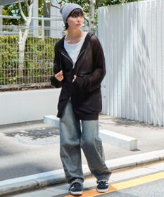 WEGO 【ユニセックス着用ITEM】メッシュニットZIPパーカー