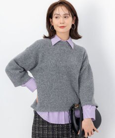 組曲 S 【加藤ローサさん着用】コットンタッチシャーティングボウタイ付き シャツ