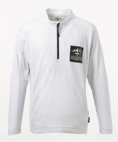 JOSEPH ABBOUD MOUNTAIN デルタメッシュ ハーフZIPカットソー
