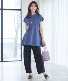 Tiaclasse 【新色追加】フレンチスリーブフレアカットソー