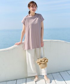 Tiaclasse 【新色追加】フレンチスリーブフレアカットソー
