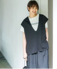 ANY L 【洗濯機可/接触冷感/UVカット】Ｖネックチュニック