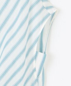 自由区 L 【洗える】テンセルリネンリボン ブラウス