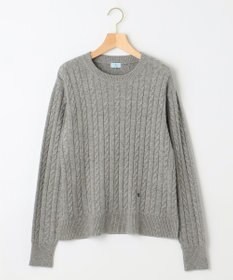 組曲 L カシミヤブレンドバルキーケーブル ニット