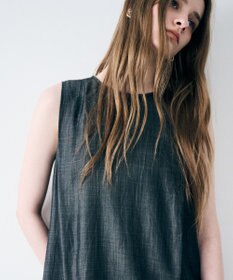 uncrave リヨセルデニム ノースリーブブラウス