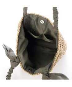 UNBILLION カシュカシュ cachecache / 下がりリボン柄編みトート カゴバッグ