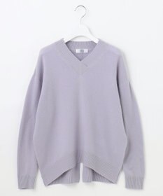J.PRESS LADIES L 【洗える】CASHMERE BLEND Vネック ニット