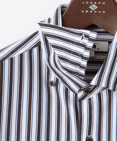 JOSEPH ABBOUD 【キングサイズ・快適な着心地・イージーケア】コンフォートジャージー ストライプ シャツ