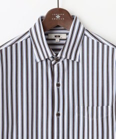 JOSEPH ABBOUD 【キングサイズ・快適な着心地・イージーケア】コンフォートジャージー ストライプ シャツ