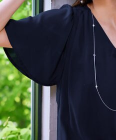 Tiaclasse フレアスリーブチュニックブラウス