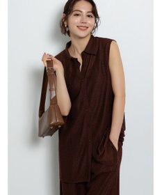 Te chichi クレープメッシュノースリーブシャツ（セットアップ可）