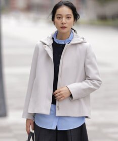 組曲 ウールモッサ ショートコート ライトグレー系