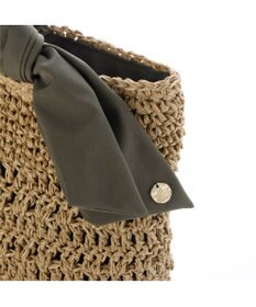 UNBILLION カシュカシュ cachecache / 下がりリボン柄編みトート カゴバッグ