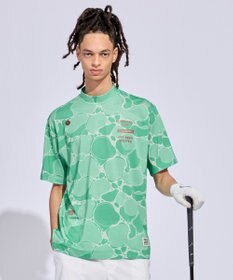 PW CIRCULUS 【MEN】WATER SURFACE プリントモックネックT ゴルフ