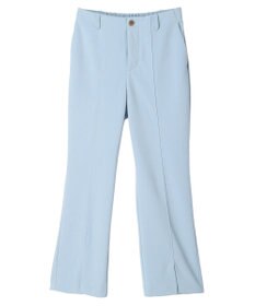 earth music&ecology カットツイルスリットセミフレアパンツ