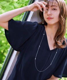 Tiaclasse フレアスリーブチュニックブラウス