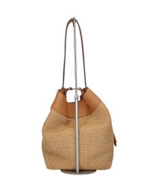 INTER-CHAUSSURES 【LORISTELLA】ワンハンドル異素材コンビネーション巾着バッグ