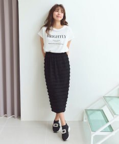 Feroux フレンチスリーブロゴプリント Tシャツ