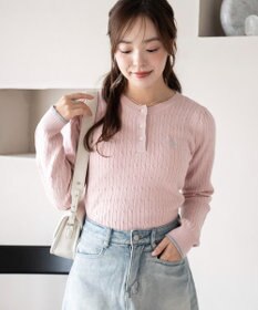 WEGO 【WEB限定/25年秋冬新作】別注USPOLOヘンリーネックニットPO