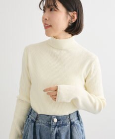 Green Parks チクチクしないリブタートルニットプルオーバー