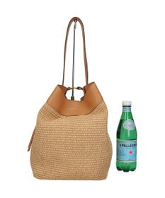 INTER-CHAUSSURES 【LORISTELLA】ワンハンドル異素材コンビネーション巾着バッグ