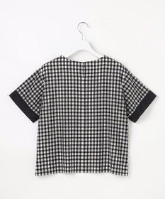 J.PRESS LADIES 【一枚で着映え】シアーギンガム クルーネック カットソー