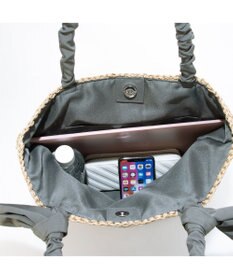 UNBILLION カシュカシュ cachecache / 下がりリボン柄編みトート カゴバッグ