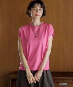 23区 L レーヨンポリエステルストレッチ フレンチスリーブ ニット