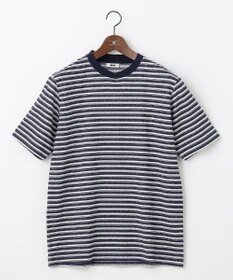 JOSEPH ABBOUD 【リネン素材/清涼感/吸水速乾】リネン天竺ボーダー Ｔシャツ