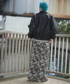 WEGO 【ユニセックス着用ITEM】PUダメージアップリケブルゾン