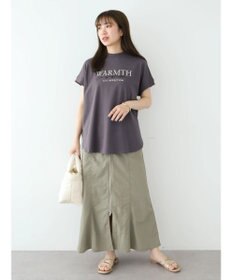 Green Parks フレンチスリーブ筆記体刺繍ロゴプルオーバー