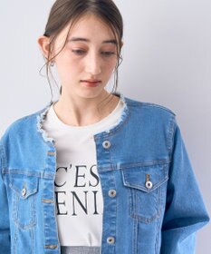 YECCA VECCA ノーカラーストレッチGジャン