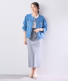 YECCA VECCA ノーカラーストレッチGジャン