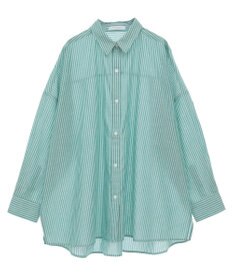 Green Parks 綿麻混レギュラーカラーＢＩＧシルエットシャツ