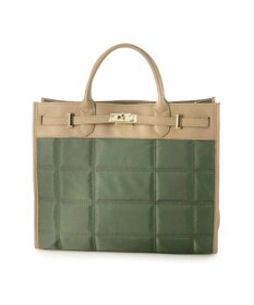 UNBILLION 【テレビ ドラマ着用アイテム】ペルケ perche / ナイロンキルト×クロコ型押し牛革A42wayトートバッグ