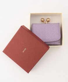 UNBILLION perche 抗菌レザー型押し外がまミニウォレット