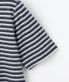 JOSEPH ABBOUD 【リネン素材/清涼感/吸水速乾】リネン天竺ボーダー Ｔシャツ