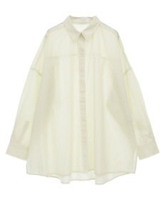 Green Parks 綿麻混レギュラーカラーＢＩＧシルエットシャツ