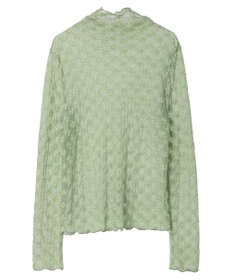 earth music&ecology ハイネックシアーフラワーインナー