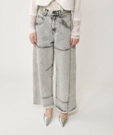 GRACE CONTINENTAL ライン切替デニムパンツ