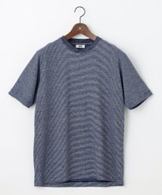 JOSEPH ABBOUD 【リネン素材/清涼感/吸水速乾】リネン天竺ボーダー Ｔシャツ