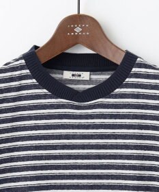 JOSEPH ABBOUD 【リネン素材/清涼感/吸水速乾】リネン天竺ボーダー Ｔシャツ