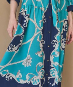 GRACE CONTINENTAL スカーフプリントシャツワンピース