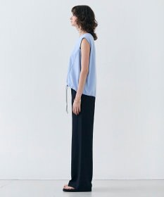 BEIGE， 【洗える】IXIA / コットンノースリーブドロストトップス